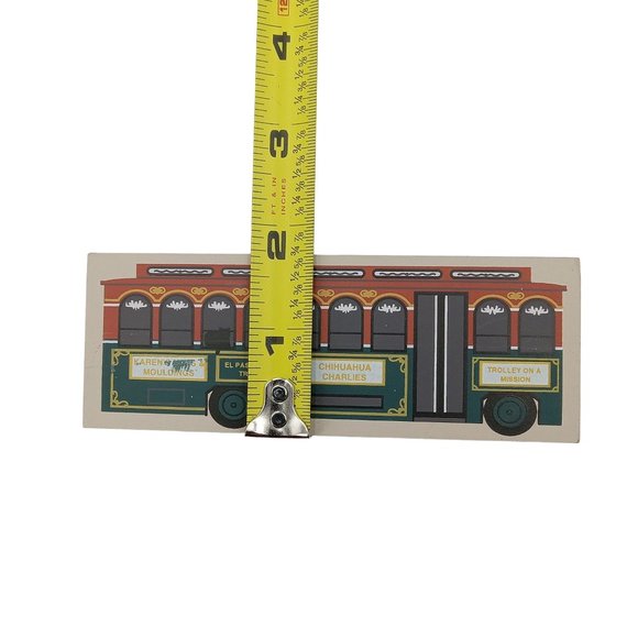 Cat's Meow Village El Paso Juarez Trolley Co., El Paso, Texas Shelf Sitter - Picture 7 of 8